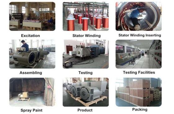 kaufen Double Bearing Alternator with 110V-480V Voltage Range AVR SX460 AS440 and 20 Years Life Time for Industrial Power Generation online manufacture